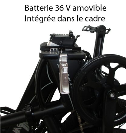MEB-PL-20-BK MECER Vélo pliant 20’ électrique – Cadre alu - Autonomie 60 à 70km – 7 vitesses Shimano – Assemblé en France – Noir – Image 5