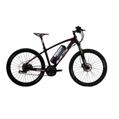MEB-MB-FC-26 Vélo Assistance Électrique en Fibre de Carbone 27", haut de gamme, moteur central 350W bridé 250W, Freins disques hydrauliques, suspensions avant réglables