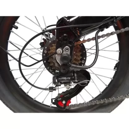 MEB-PL-20-BK MECER Vélo pliant 20’ électrique – Cadre alu - Autonomie 60 à 70km – 7 vitesses Shimano – Assemblé en France – Noir – Image 2