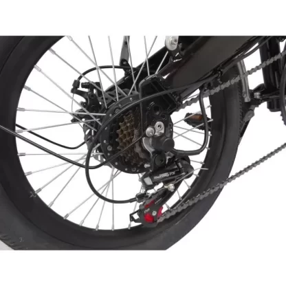 MEB-PL-20-W MECER Vélo pliant 20’ électrique – Cadre alu - Autonomie 60 à 70km – 7 vitesses shimano – Assemblé en France - Blanc – Image 3
