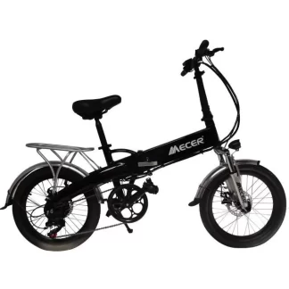 MEB-PL-20-BK MECER Vélo pliant 20’ électrique – Cadre alu - Autonomie 60 à 70km – 7 vitesses Shimano – Assemblé en France – Noir