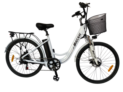 MEB-CB-26-BK MECER Vélo de ville 26’ électrique – Cadre alu avec enjambement bas – Autonomie 60 km à 70km - 7 vitesses Shimano – Assemblé en France – Image 6