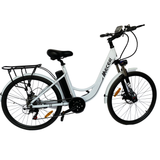 MEB-CBCM-26-W Vélo de Ville Moteur Central blanc