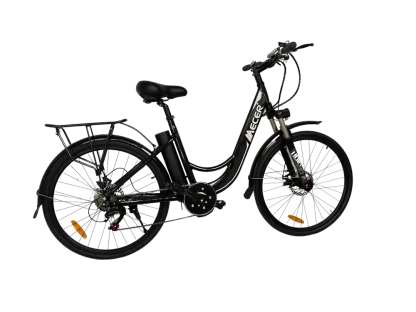 MECER Vélo de Ville Moteur Central Noir